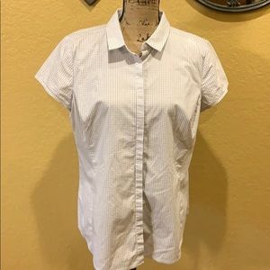 Worthington short sleeve, check blouse, XL, like new | offer in description